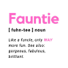 Fauntie aunt saying motif