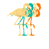 Retro flamingo