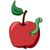 Apple and worm