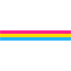 Pansexual flag as a stripe
