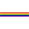 Rainbow flag as a stripe