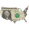 USA dollar flag