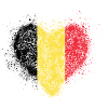 Heart Belgium Flag