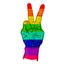 Peace sign rainbow