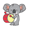 Koala - with drum