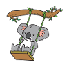 Koala - on a swing
