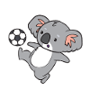 Koala - mit Fussball