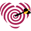 heart target darts