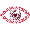 love hearts eye