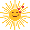 Sonne scheint Liebe