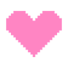 Heart pixel pink
