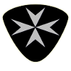 Guitar plectrum Templar cross