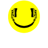Smilie headphones emoticon music lovers