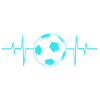 Soccer player heartbeat soccer ball