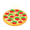 Hot fragrant pizza small
