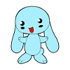 Light blue floppy eared rabbit