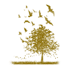 Bird tree animals