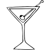 vodka martini with olive