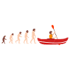 Evolution Canoeing Kanu Lustige Geschenkidee