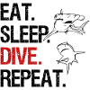 Eat Sleep Dive Repeat - Hammerhai