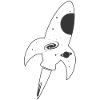 Space rocket galaxy