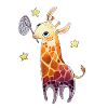 Giraffe and stars