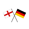 England Germany crossed flag flag