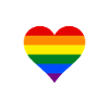 LGBT heart-shaped rainbow flag