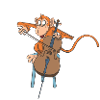 Monkey plays the cello