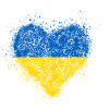 Heart Ukraine Flag