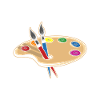 Farbpalette Künstler oder Maler Geschenk