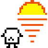 Retro 8 Bit Pixel Sunset
