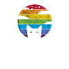 Chemise rétro arc-en-ciel chat