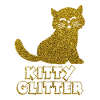 Glitter gyllene katt glitter kitty glitter