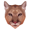 Lioness Africa Mosaic low poly