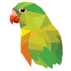 Parrot bird mosaic low poly