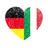 Germany Italy Flag Heart