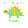 1st birthday Dino