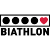 Biathlon targets with hearts