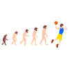 Evolution Basketteur Drôle idée cadeau