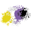 Non-binary pride blobs