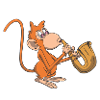 Monkey plays the saxophone