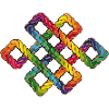 Buddhist endless knot rainbow