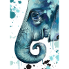Coupe éléphant bleu
