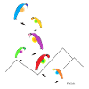 Paragliding sun summer pilot