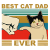 Chat Père Père Rétro Poing