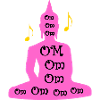 Om mantra meditation pink
