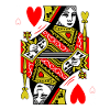 Heart lady playing card