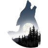 Wolf silhouette