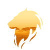 Lion and savannah